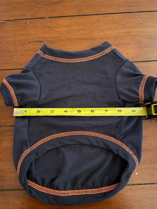 Chicago Bears Navy Blue & Orange Dog Tee Sz Small - Picture 5 of 7
